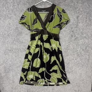 Apt 9 Faux Wrap Dress Petite Large PL Romantic Chic Bloom Mod Summer Fairycore